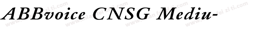 ABBvoice CNSG Mediu字体转换